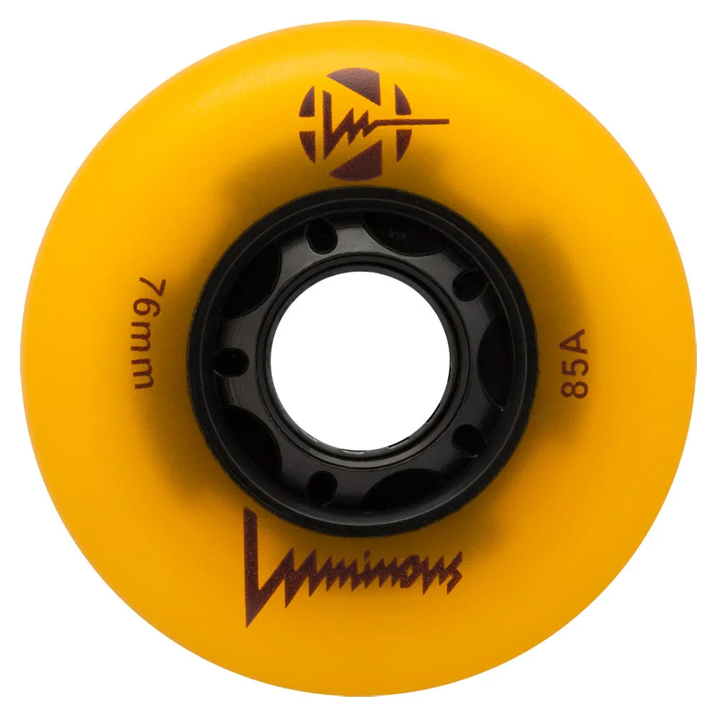 Luminous 76mm LED Glow Light Up Inline Skate Wheels - 4 pack