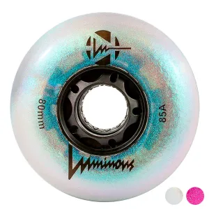 Luminous 80mm LED Glitter Light Up Inline Skate Wheels - 4 pack