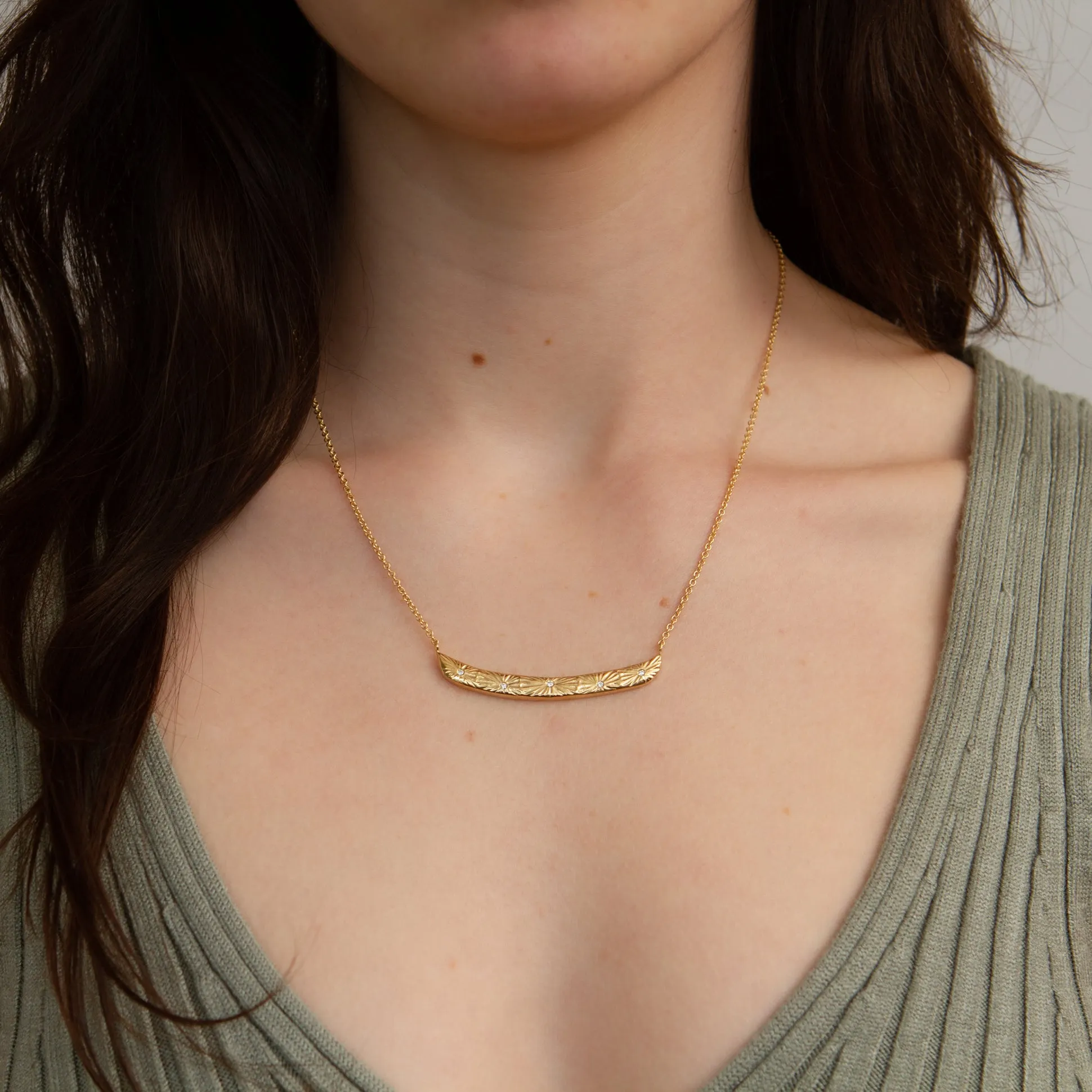 Luminous Bar Vermeil Necklace