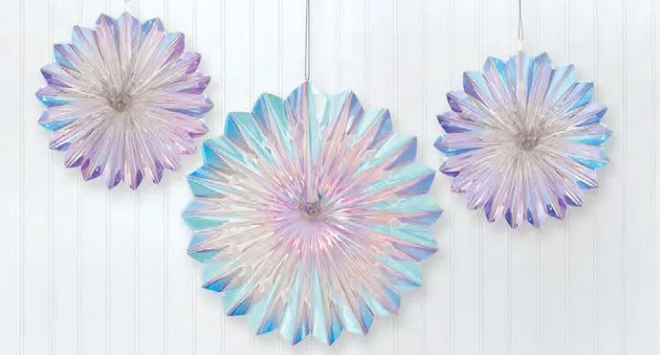 Luminous Birthday Foil Fan Decorations | 3pcs