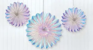 Luminous Birthday Foil Fan Decorations | 3pcs