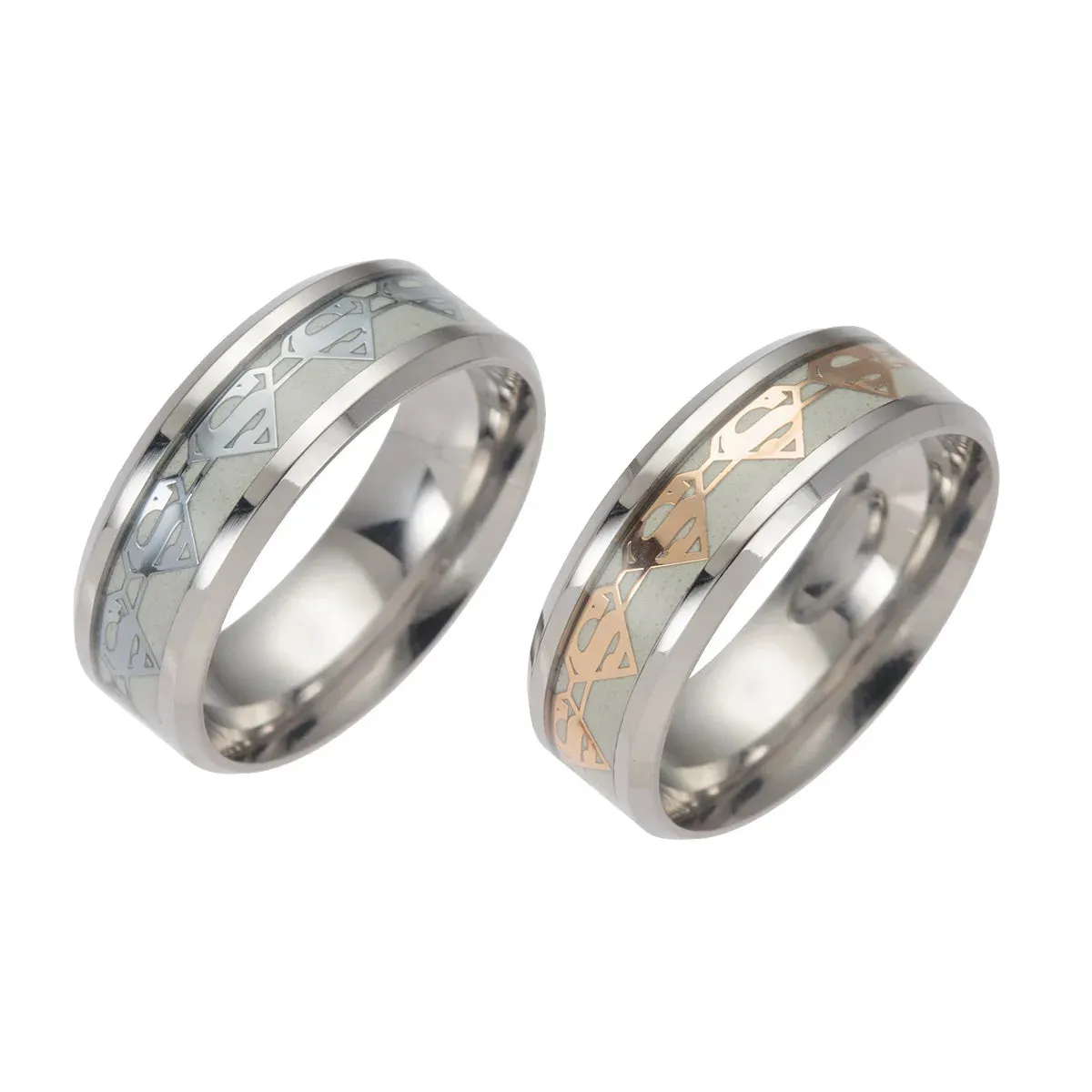 Luminous Domineering Personality Superhero Men's Ring Men's Titanium Steel Popular Stainless Steel Ring Wholesale