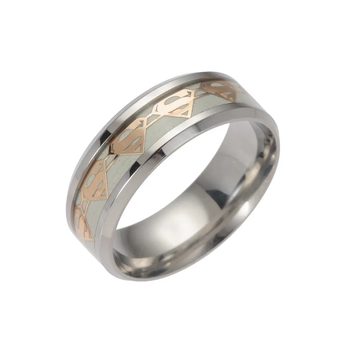 Luminous Domineering Personality Superhero Men's Ring Men's Titanium Steel Popular Stainless Steel Ring Wholesale