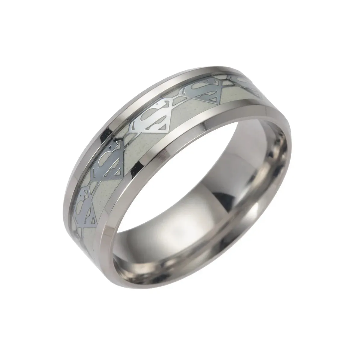 Luminous Domineering Personality Superhero Men's Ring Men's Titanium Steel Popular Stainless Steel Ring Wholesale