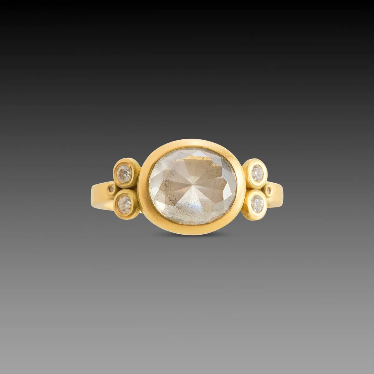 Luminous Gray Diamond Ring