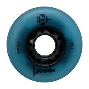 Luminous LED Inline Skate Wheels 72mm/85A - Blue Glow - SOLD BY THE SINGLE WHEEL
