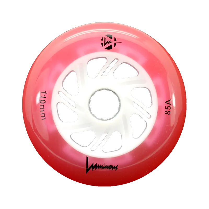 Luminous LED Inline Skate Wheels Multiple Colors 76mm 4-Pack - Sale