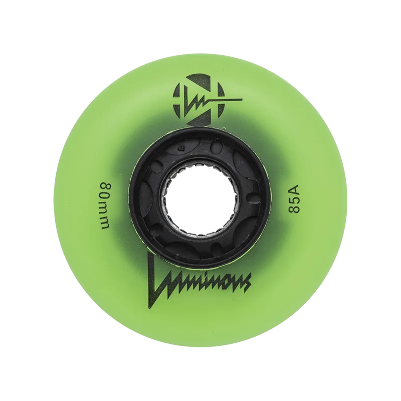 Luminous LED Inline Skate Wheels Multiple Colors 76mm 4-Pack - Sale