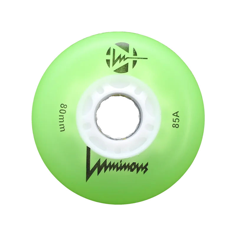 Luminous LED Inline Skate Wheels Multiple Colors 76mm 4-Pack - Sale