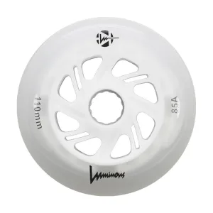 Luminous LED Inline Wheels 110mm/85a - White - Sold by the Single Wheel
