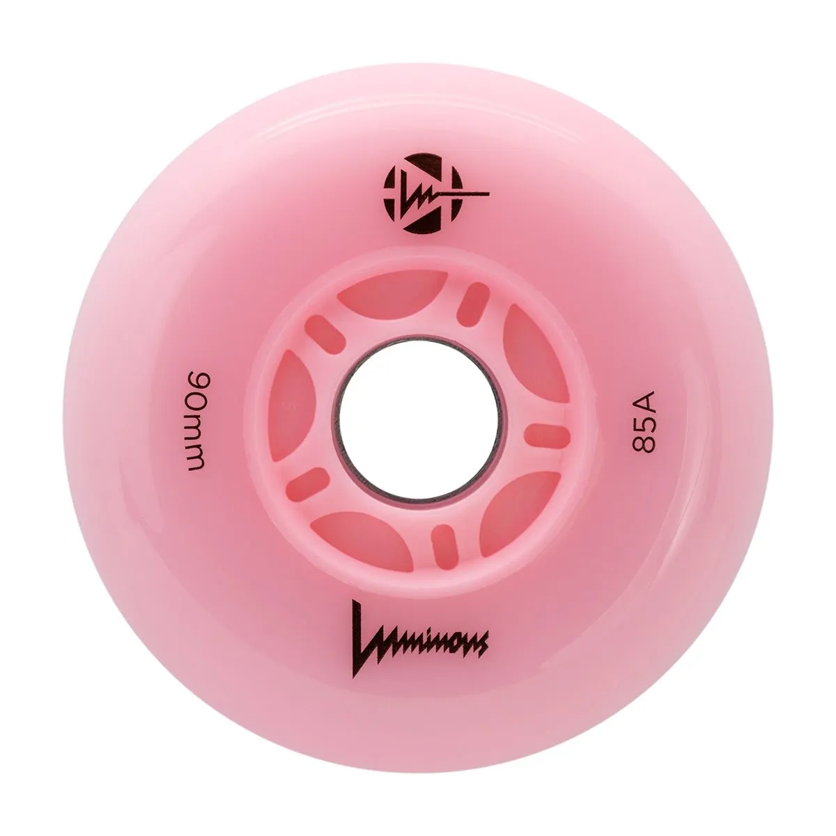 Luminous LED Inline Wheels 90mm/85a - Flamingo -Sold by the Single Wheel