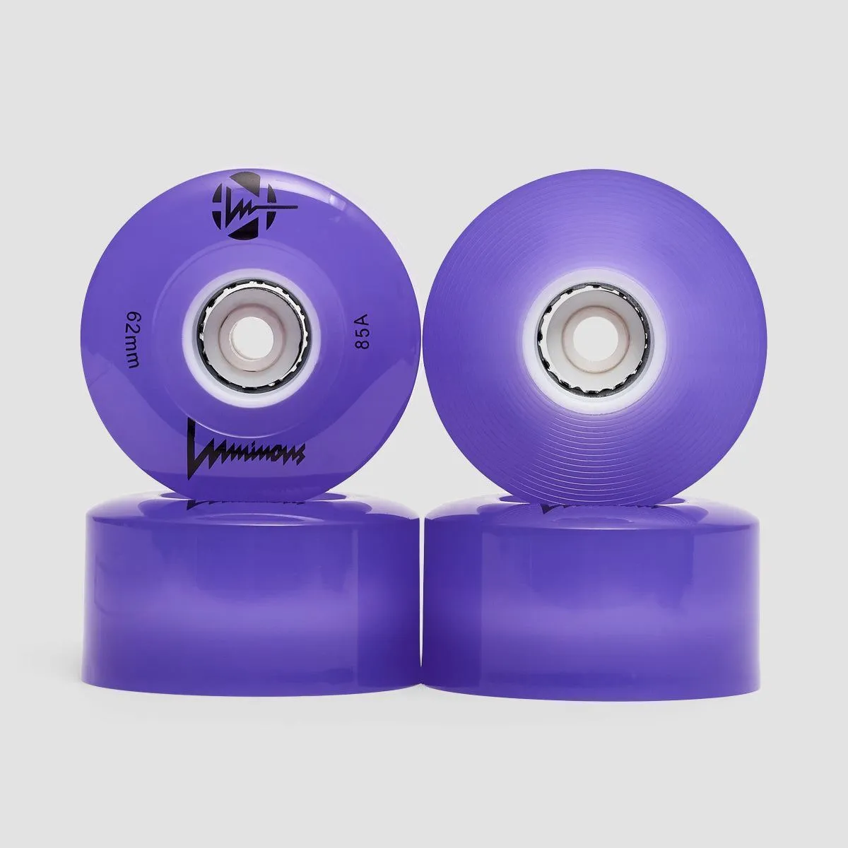 Luminous LED Quad 85a Wheels x4 Purple 62mm