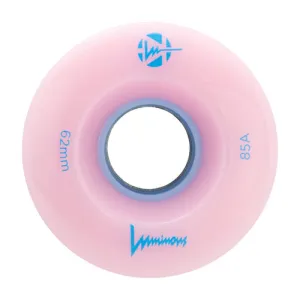 LUMINOUS LED QUAD Skate Wheels 62mm 85a - Pink - Light Blue - Set of 4