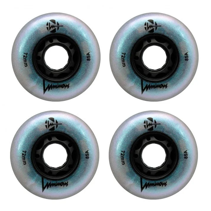 Luminous Light Up Glitter LED Inline Wheels 76mm 85A - 4 Pack