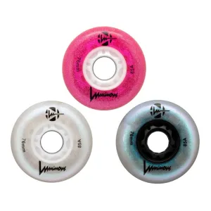 Luminous Light Up Glitter LED Inline Wheels 76mm 85A - 4 Pack