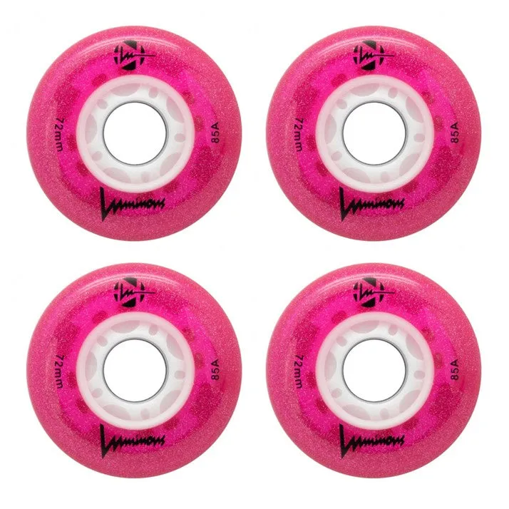 Luminous Light Up Glitter LED Inline Wheels 76mm 85A - 4 Pack