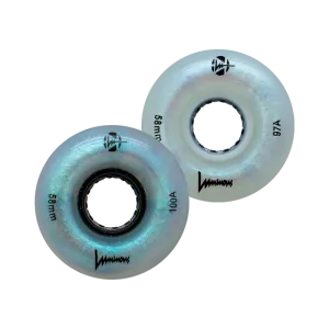 LUMINOUS Rollerskate LED QUAD Skate Wheels 58mm 97A or 100A (Set of 4) - Sale