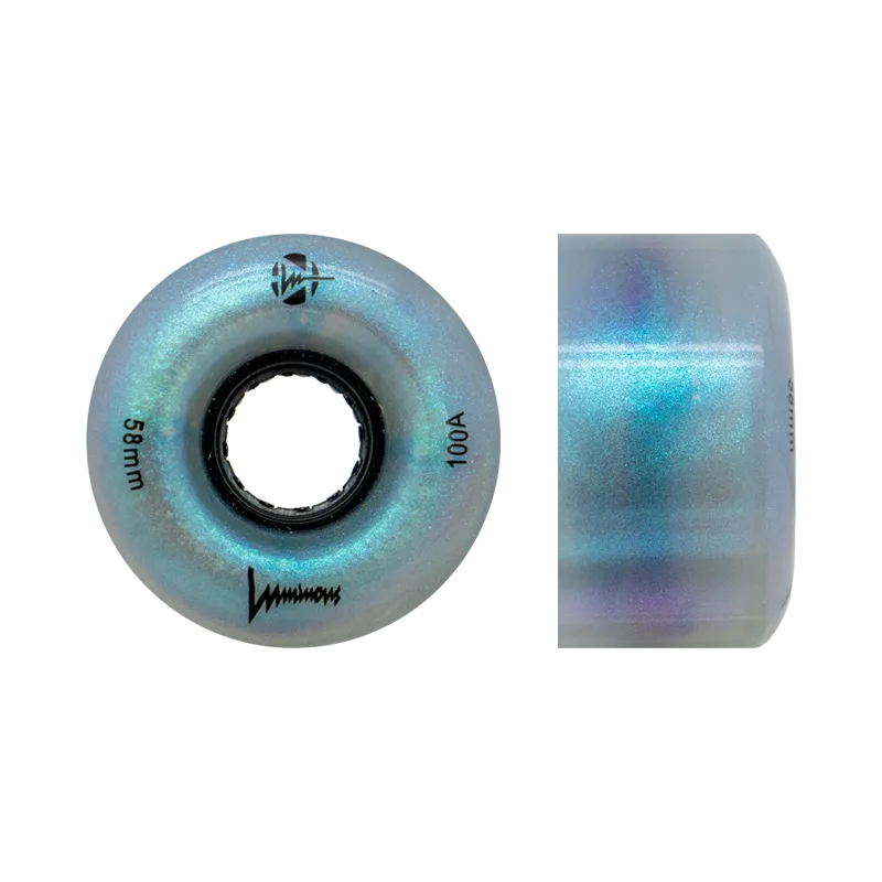 LUMINOUS Rollerskate LED QUAD Skate Wheels 58mm 97A or 100A (Set of 4) - Sale
