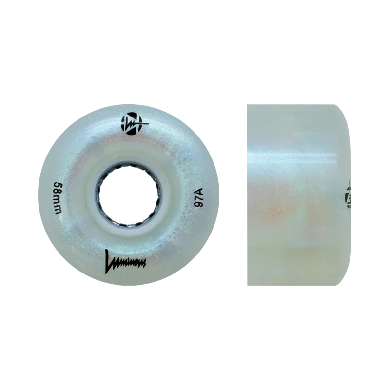 LUMINOUS Rollerskate LED QUAD Skate Wheels 58mm 97A or 100A (Set of 4) - Sale