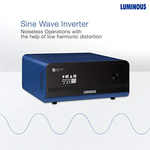 Luminous Zelio  1100 Pure Sinewave 900VA/12V Inverter for Home, Office and Shop (supports 1 inverter battery of 12V)