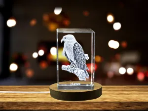 Majestic Hawk Crystal Carvings | Exquisite Gems Etched with Aerial Hunters