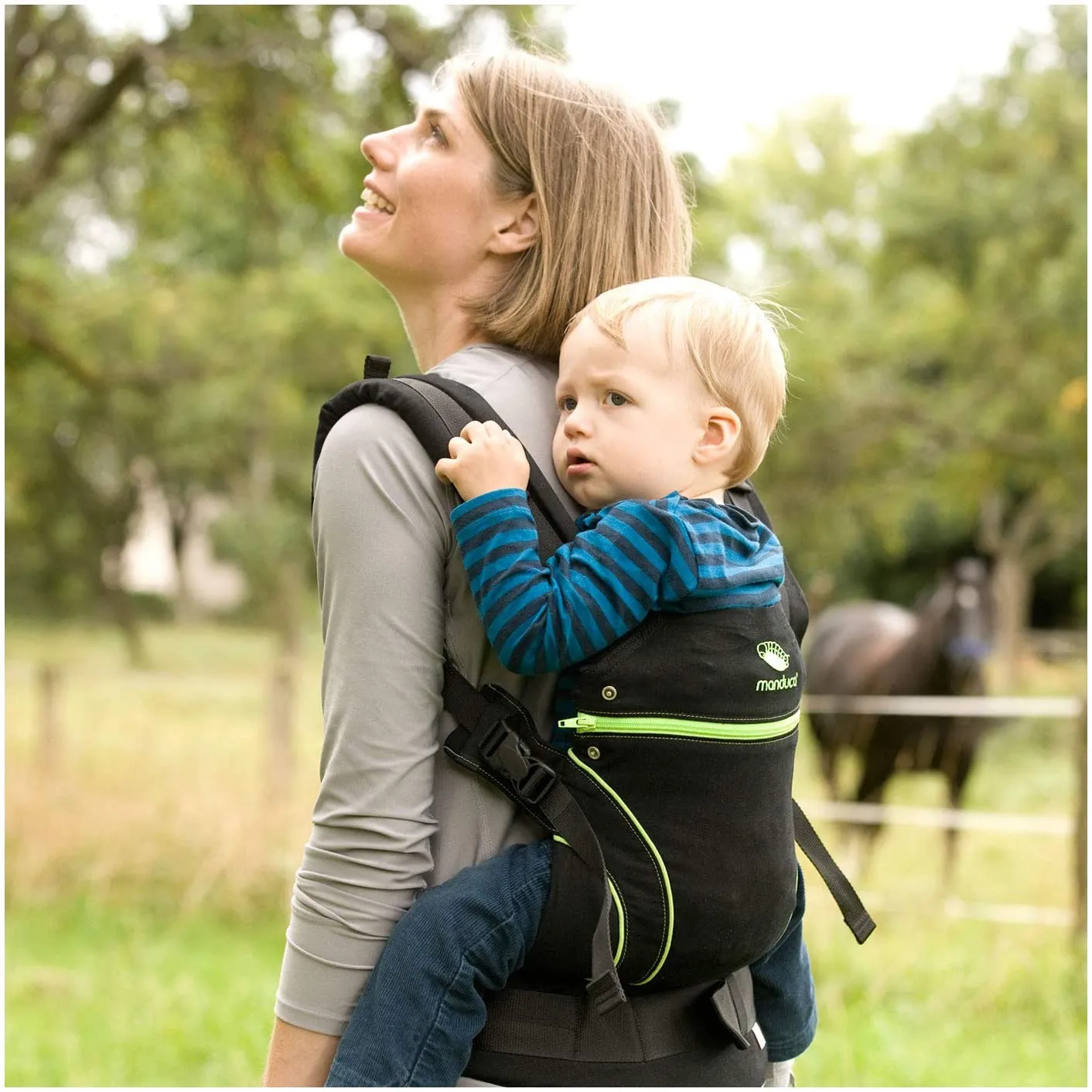 MANDUCA FIRST BLACKLINE BABY CARRIER - SCREAMING GREEN