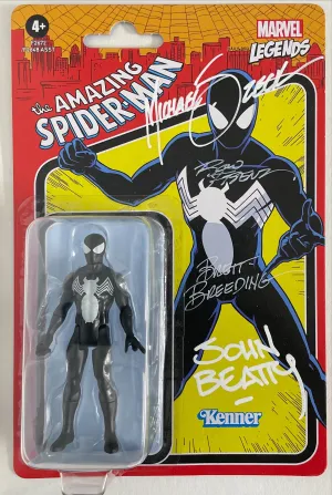 Marvel Legends Black Costume Spider-Man Signed by Zeck, Frenz, Beatty, and Breeding