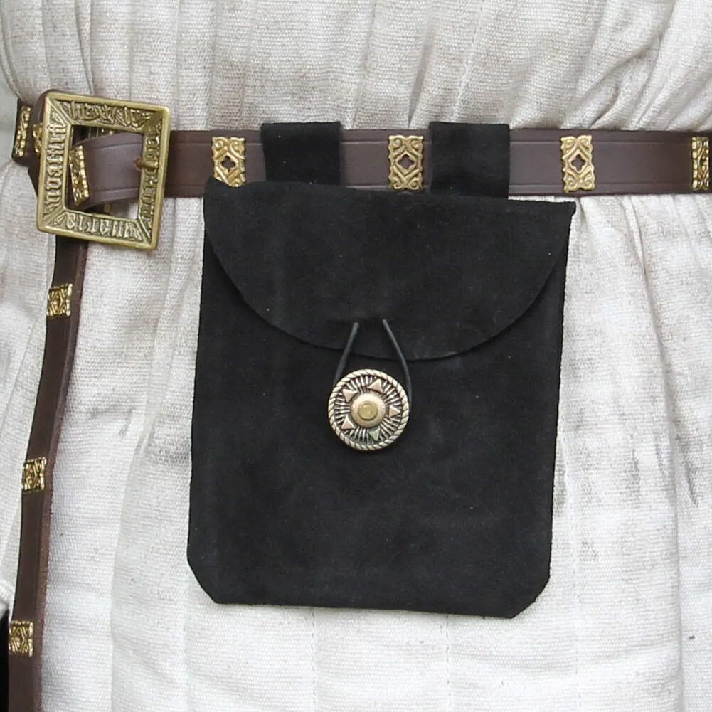 Medieval waist bag Viking Knight Leather storage belt bag