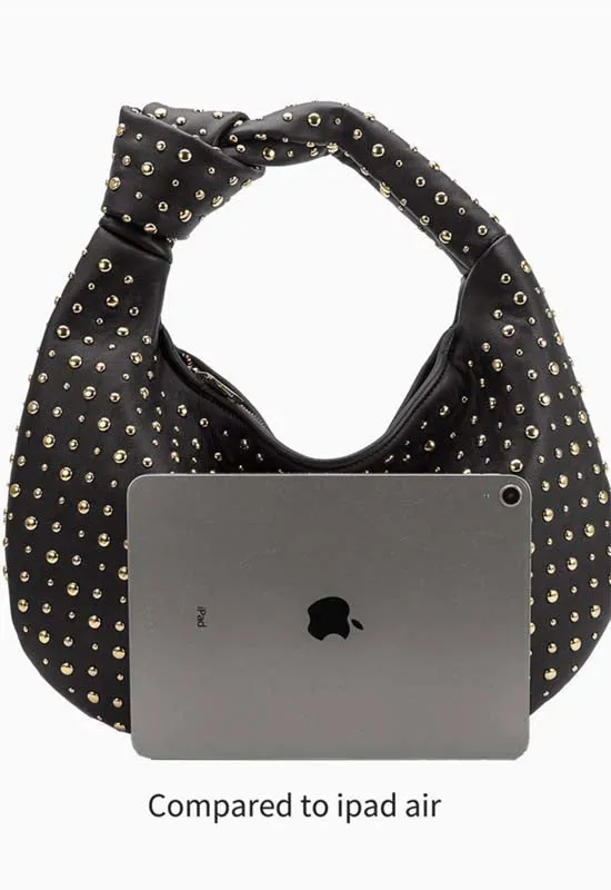 Melie Bianco - Bridgitte Large Studded Bag Black