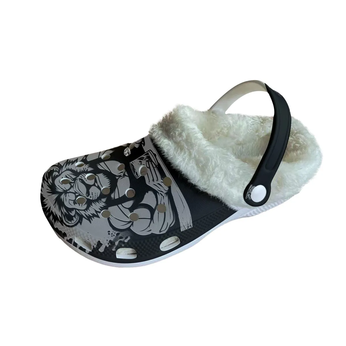 Men's Classic Clogs with Fleece lion Podcaster