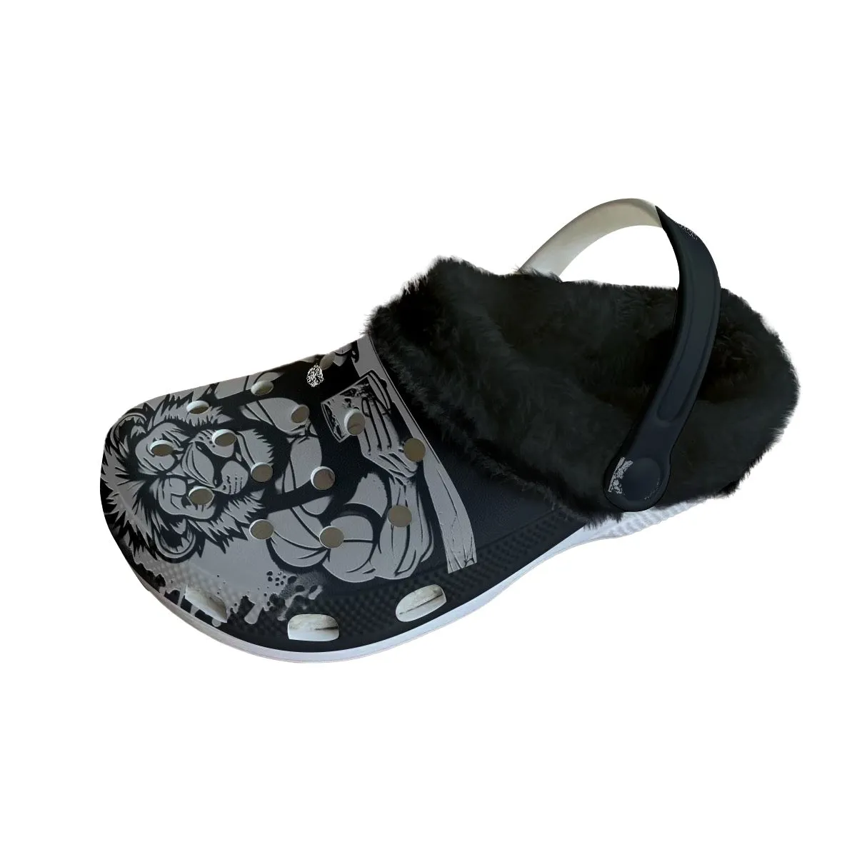 Men's Classic Clogs with Fleece lion Podcaster