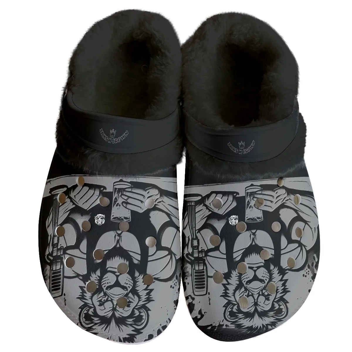 Men's Classic Clogs with Fleece lion Podcaster
