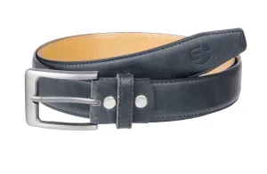 Mens Formal leather Belt 43014 (BLACK)