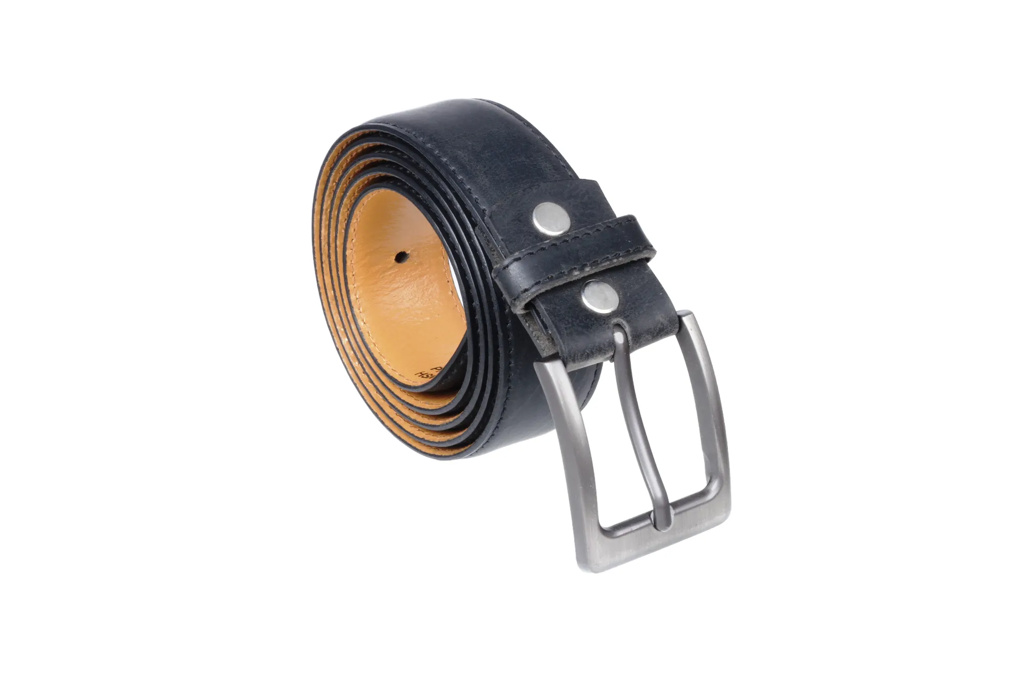 Mens Formal leather Belt 43014 (BLACK)