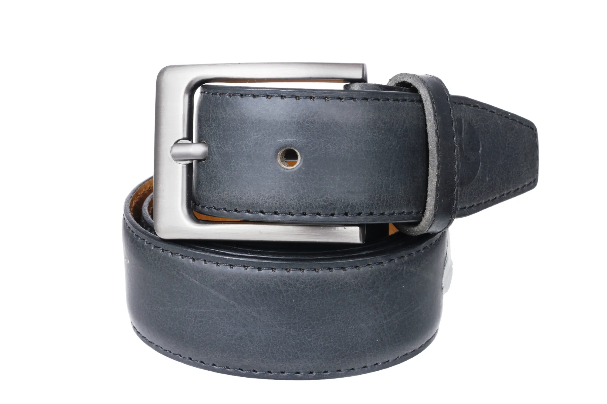 Mens Formal leather Belt 43014 (BLACK)