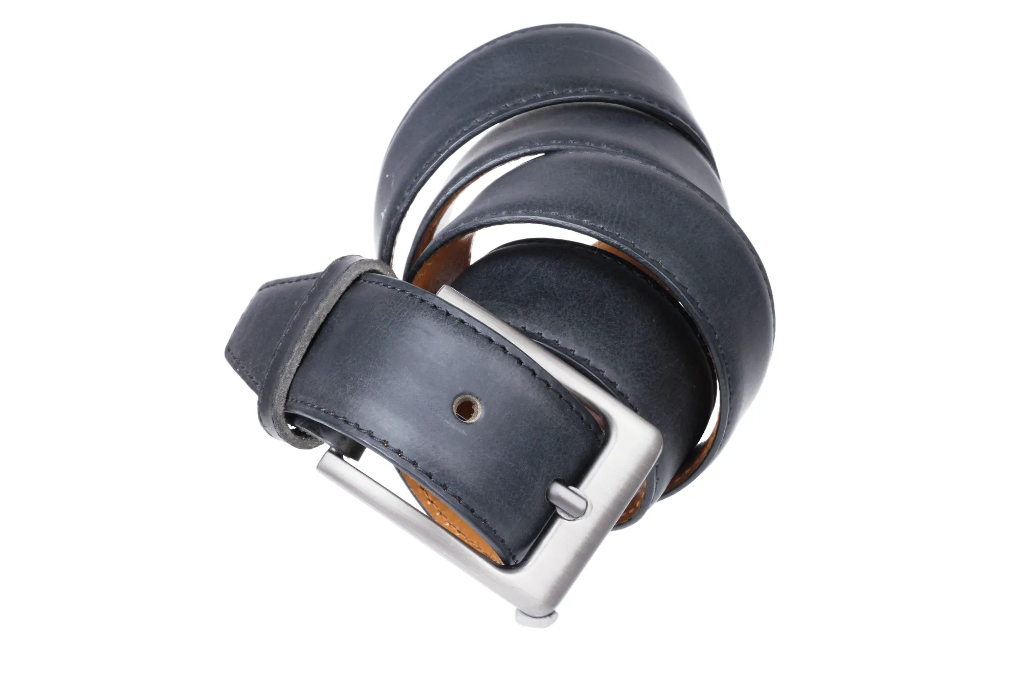 Mens Formal leather Belt 43014 (BLACK)