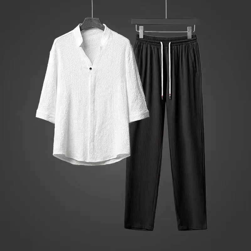 Men's Tang Style  2-pc Suit Plus Size