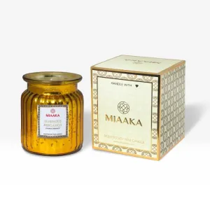 MIAAKA Ethereal Radiance Fluted Glass Jar Hand Poured Scented Candle Luminous Bergamot Fragrance 435gm
