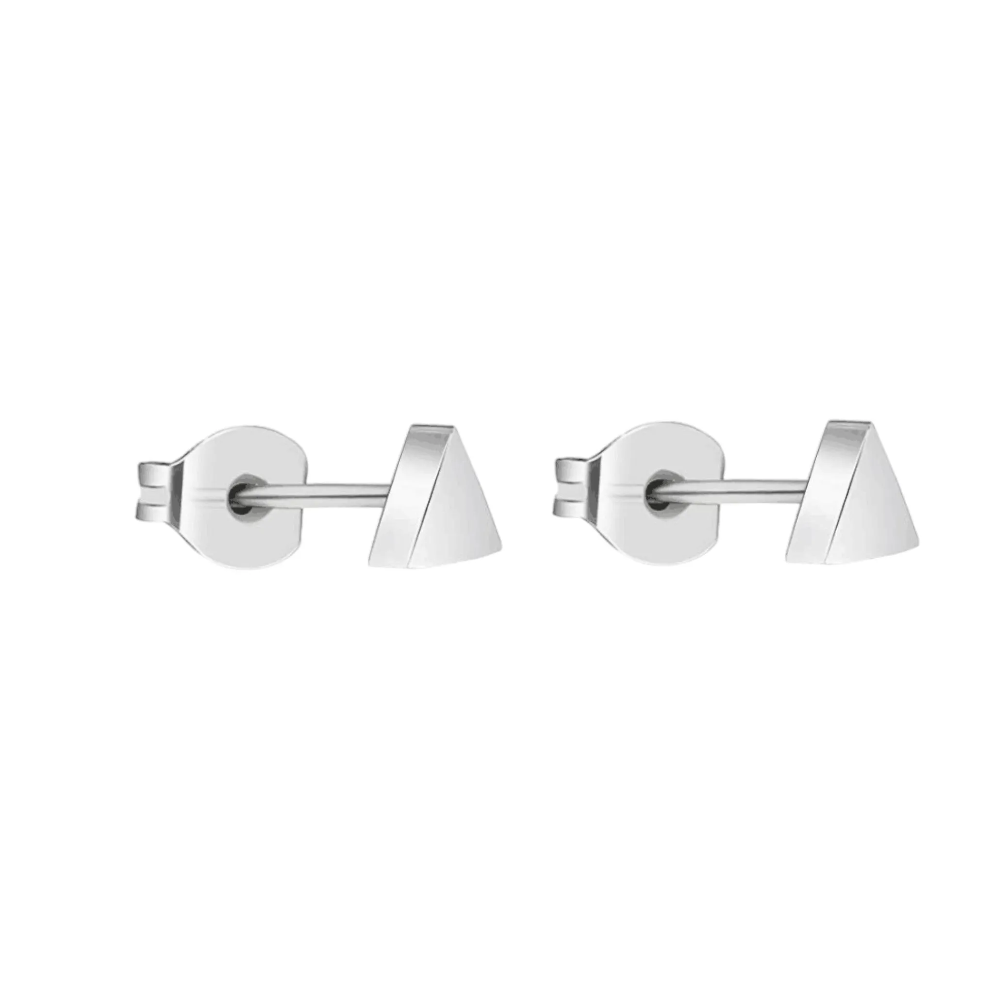 Mini Silver Triangle Studs