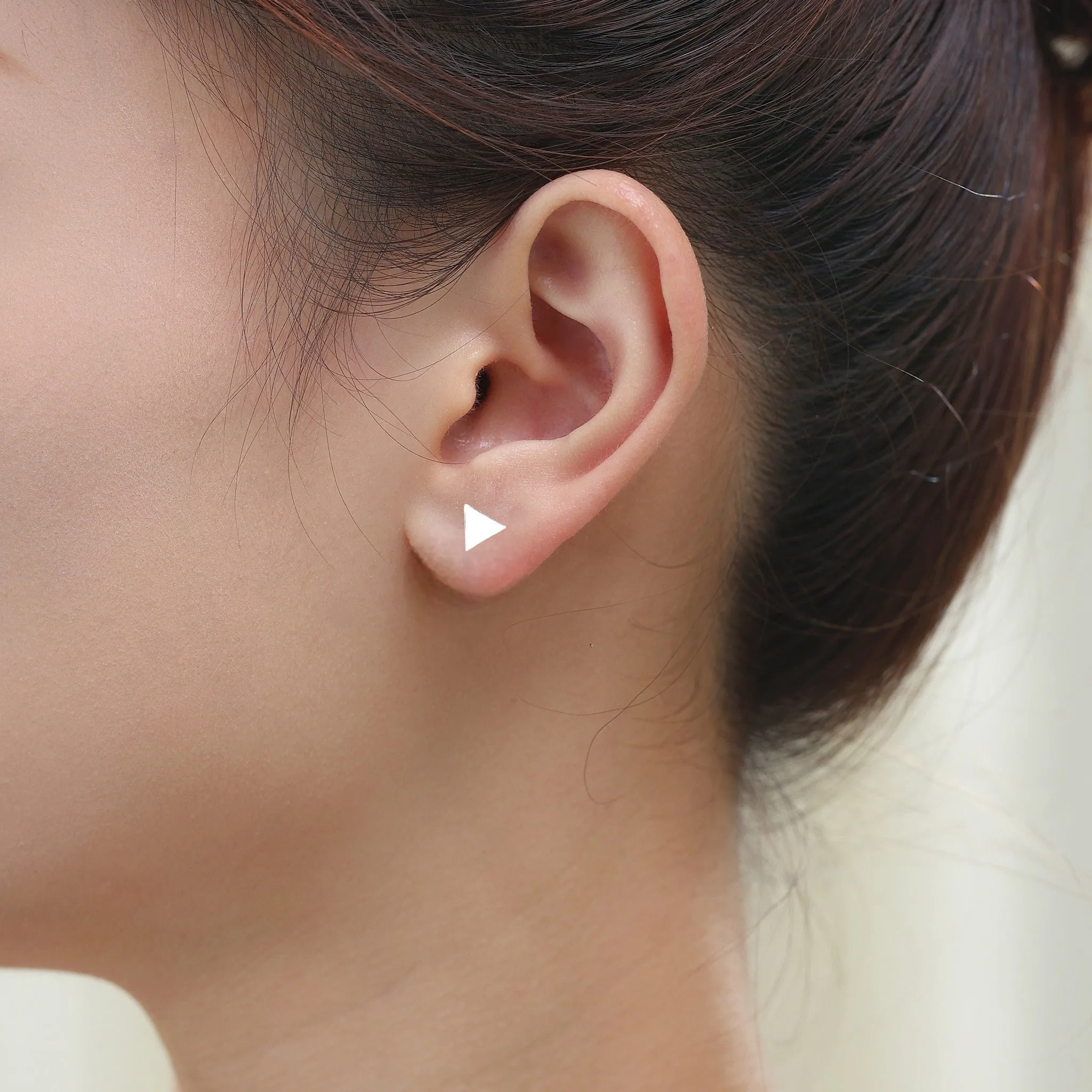 Mini Silver Triangle Studs