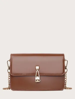 Minimalist Flap Chain Crossbody Bag