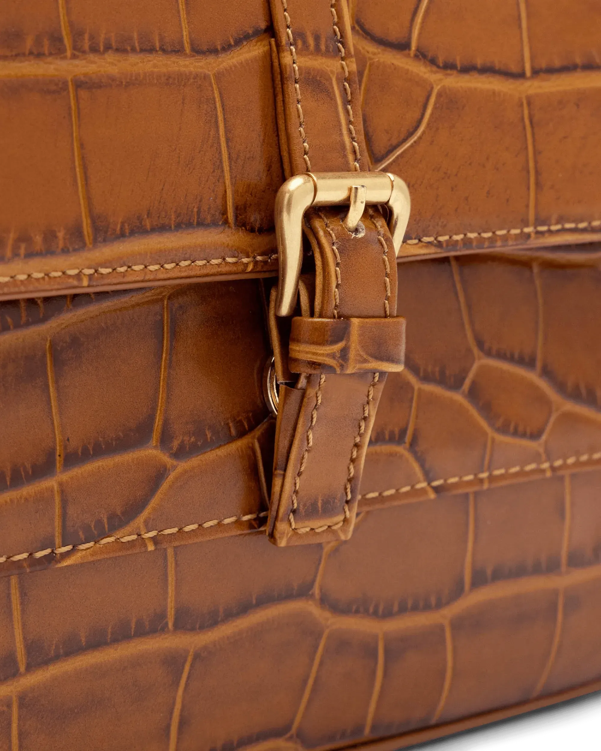 Miranda Croc-Effect Shoulder Bag
