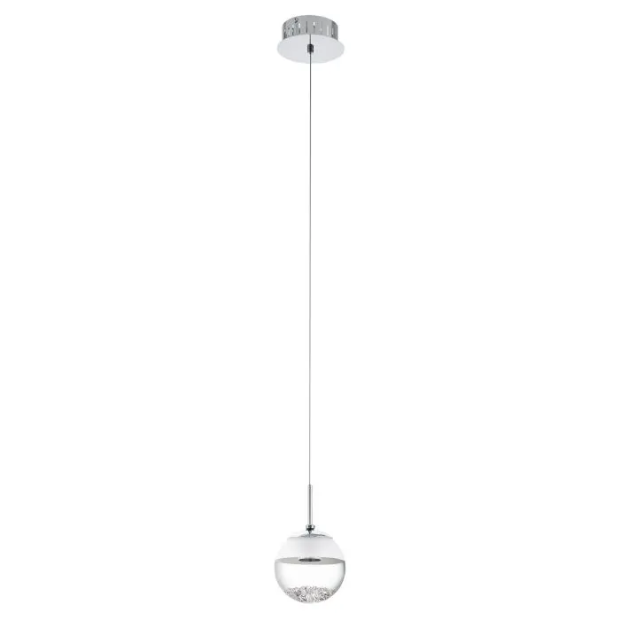 Montefio 1 Light Crystal and Glass Sphere Pendant