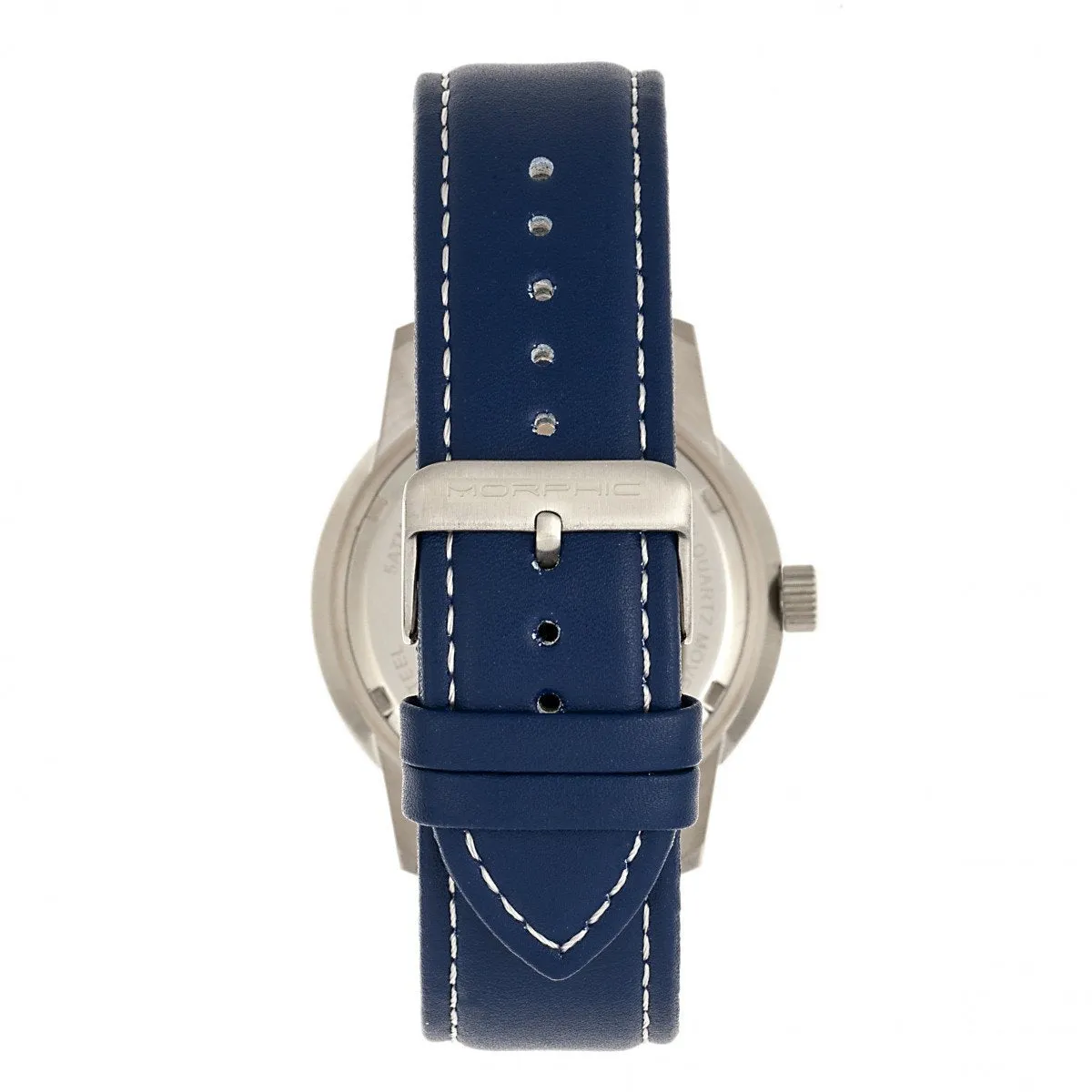 Morphic M71 Series Leather-Band Watch w/Date