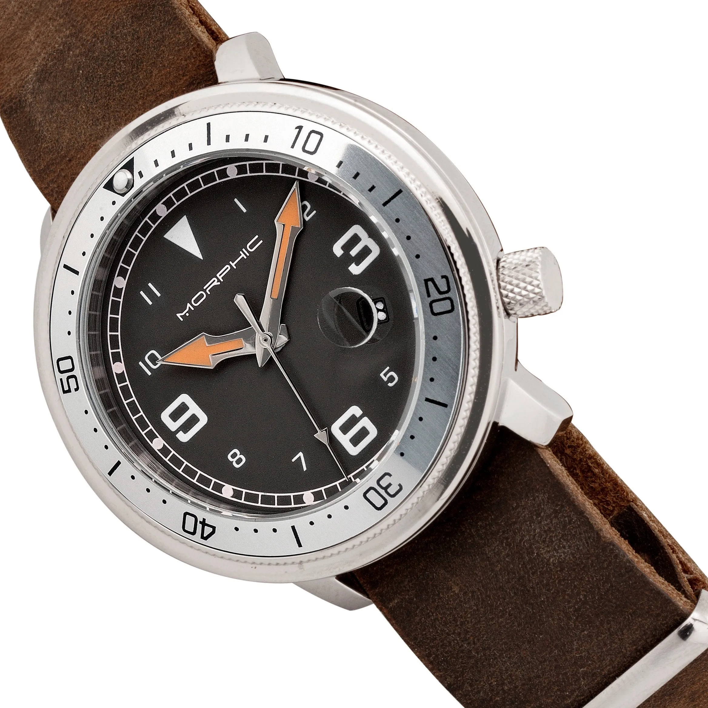 Morphic M74 Series Bracelet Watch w/Magnified Date Display