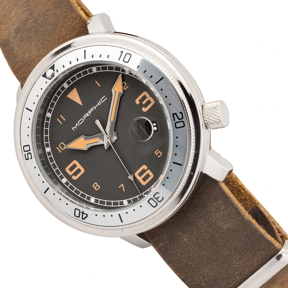 Morphic M74 Series Bracelet Watch w/Magnified Date Display