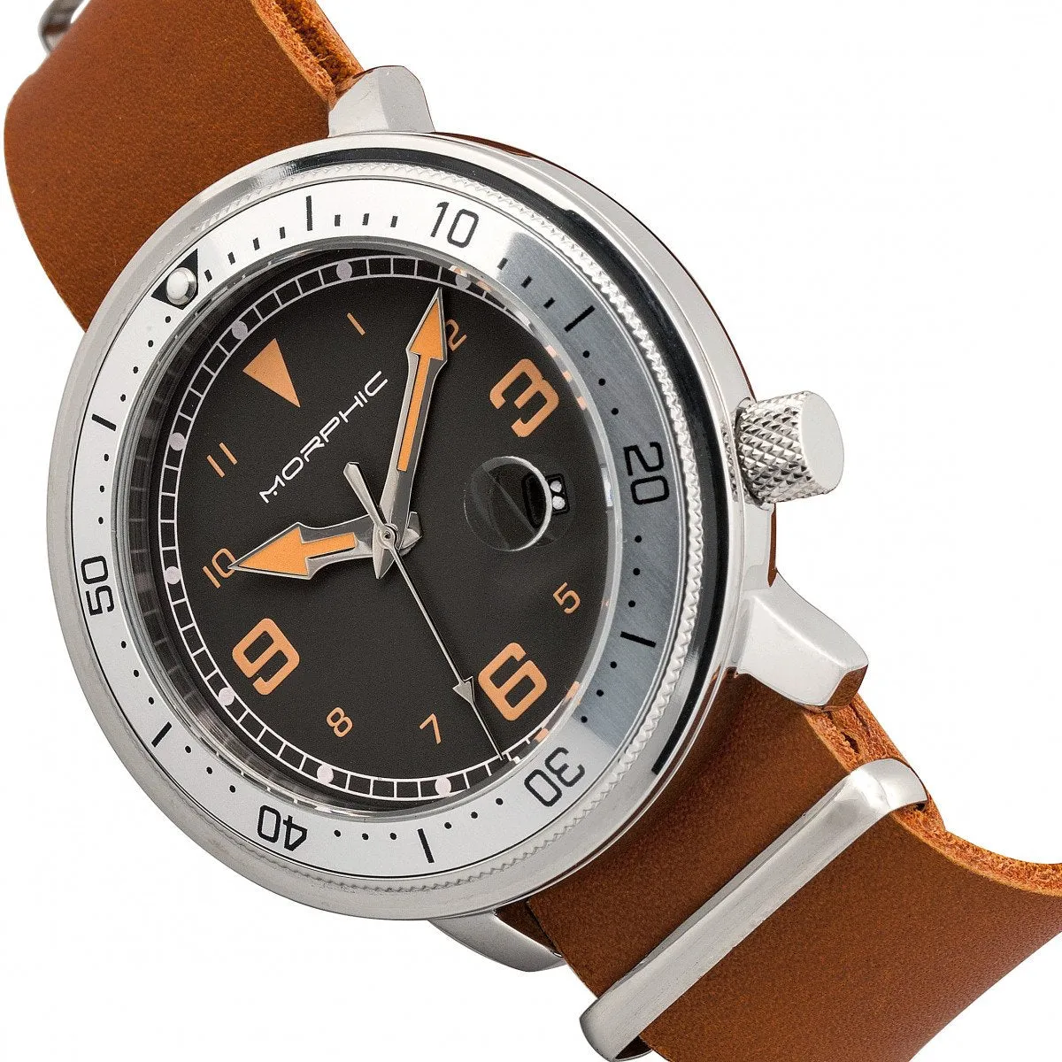 Morphic M74 Series Bracelet Watch w/Magnified Date Display