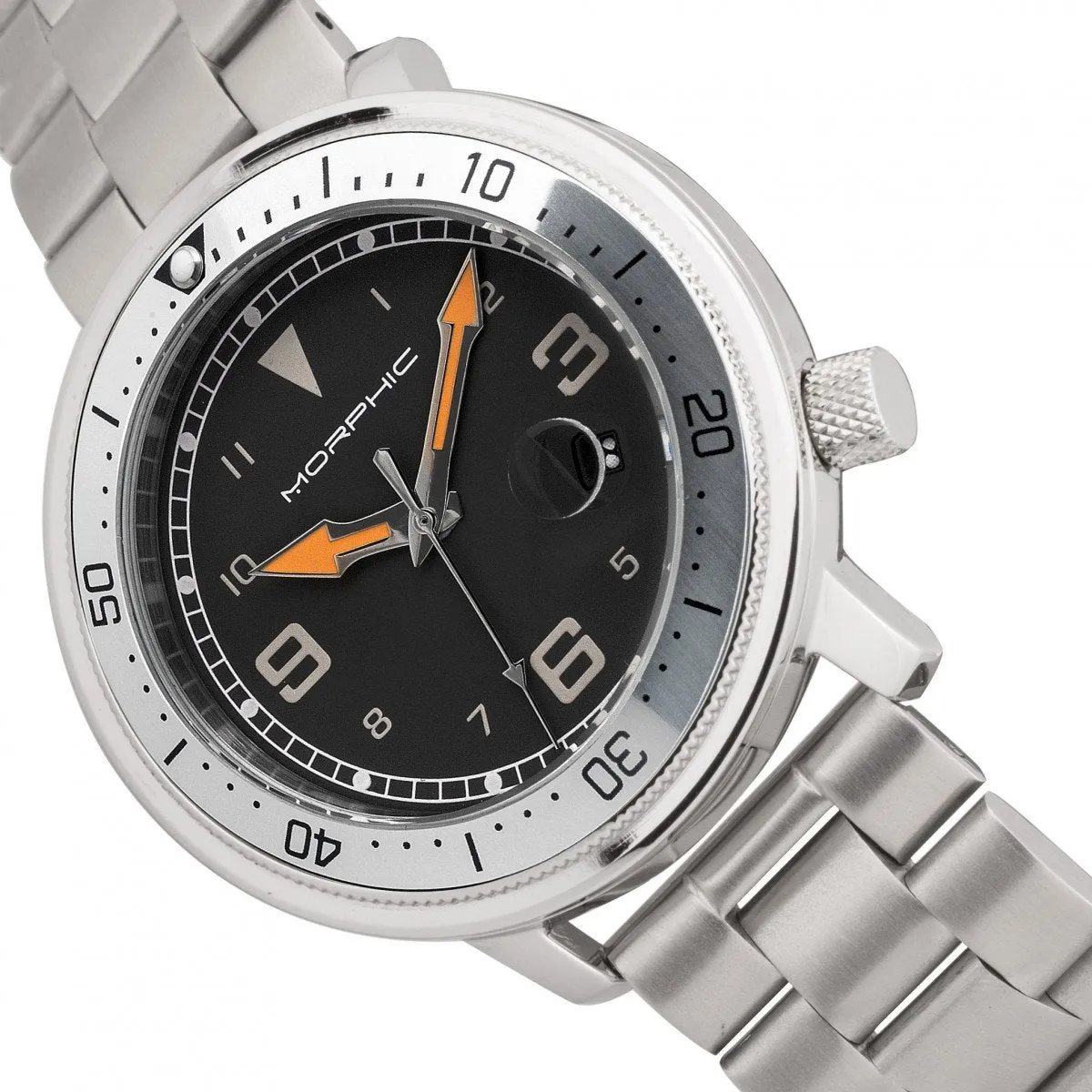 Morphic M74 Series Bracelet Watch w/Magnified Date Display