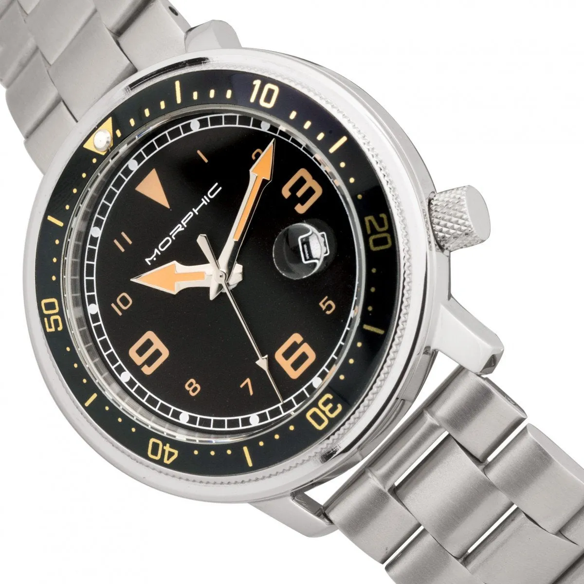 Morphic M74 Series Bracelet Watch w/Magnified Date Display