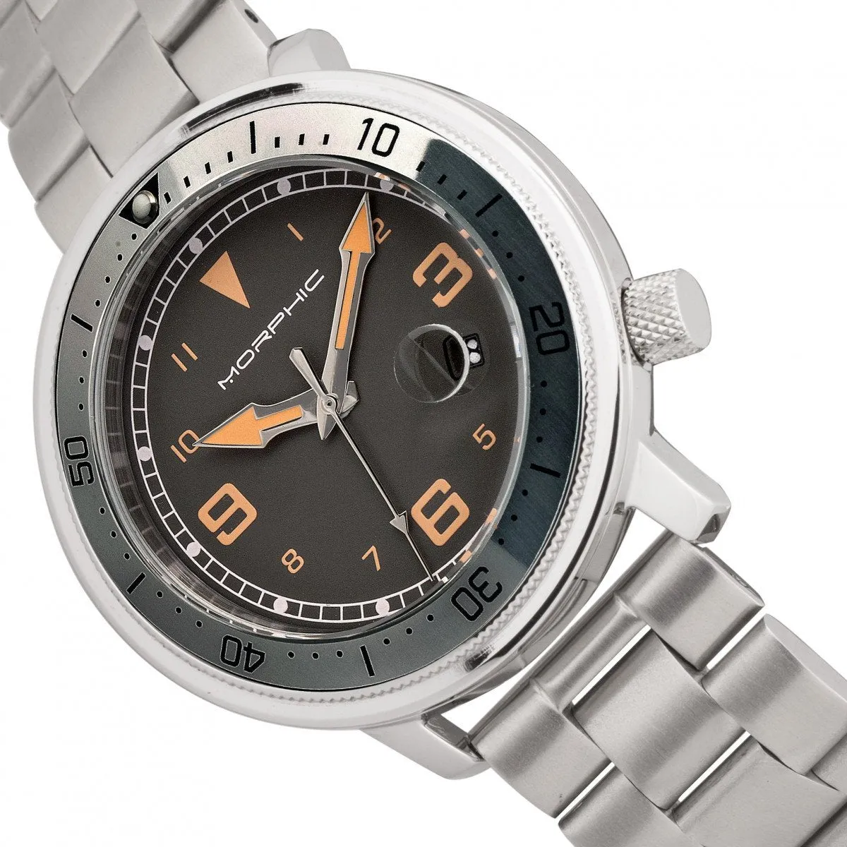 Morphic M74 Series Bracelet Watch w/Magnified Date Display
